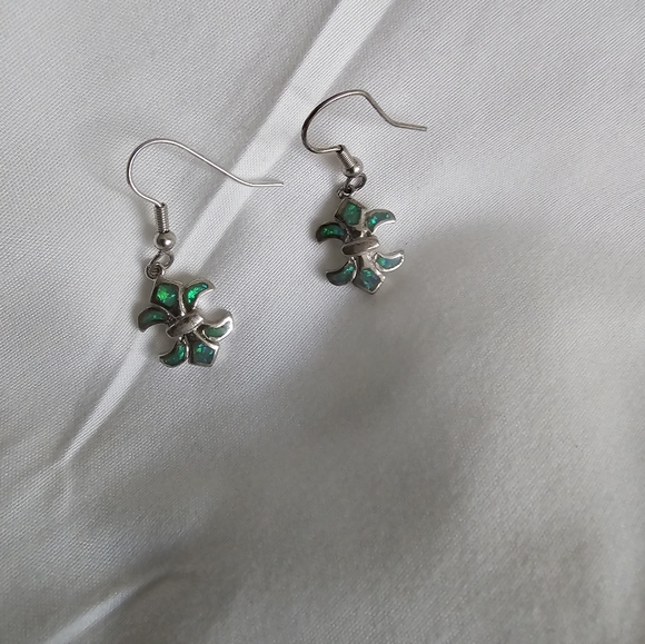 Sterling 925 Fire Opal Earrings & Ring - Bundle. - Picture 10 of 11